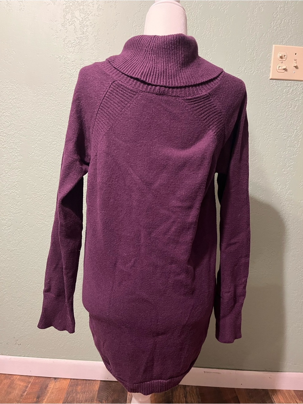 Time and Tru Plum Cowl Neck Sweater - Picture 3 of 6
